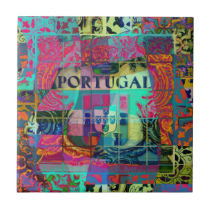 Portugisisk konstdesign kakelplatta