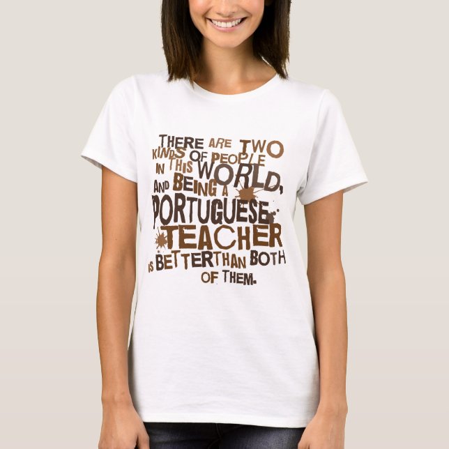 Portugisisk läraregåva tee shirt (Framsida)