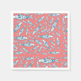 Portugisisk Lissabon Sardinien Mönster Azulejos Ro Pappersservett