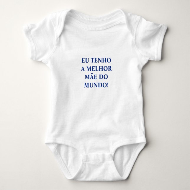 Portugisisk "Mãe" bebisbodysuit T Shirt (Framsida)