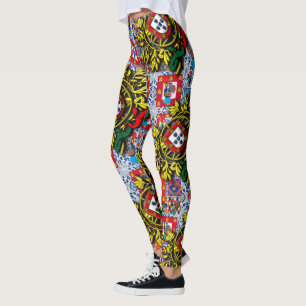 Portugisisk patriotisk design leggings