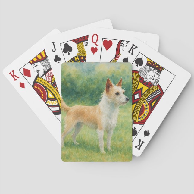 Portugisisk Podengo Casinokort (Baksidan)