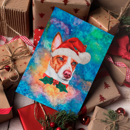 Portugisisk Podengo-ras hund jul Helg Vykort