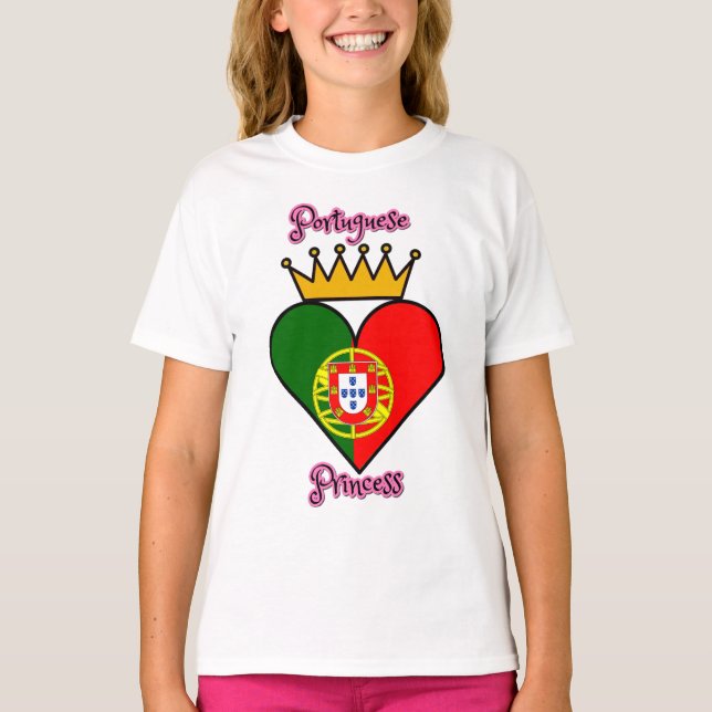 Portugisisk Princess Flicka Rufsa T-tröja T-shirt (Framsida)