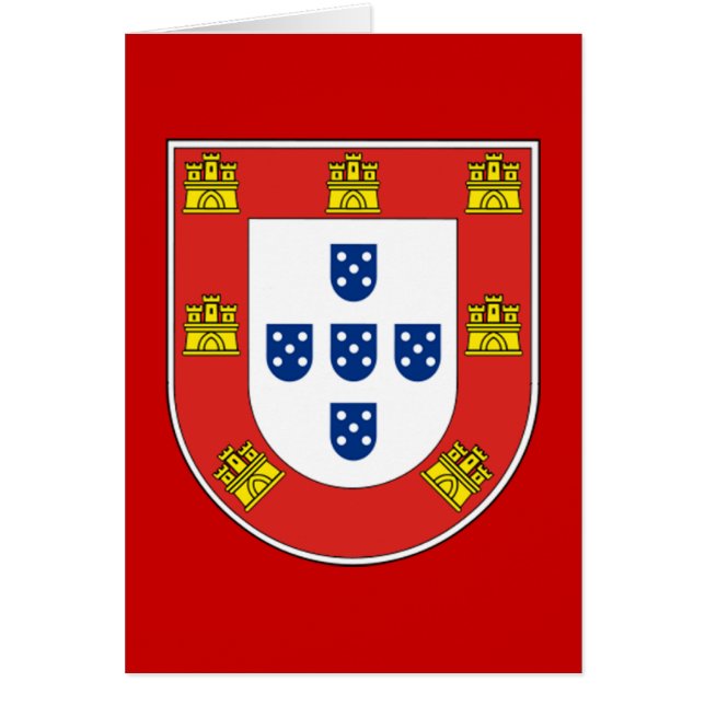 Portugisisk sköld hälsningskort (Framsidan)