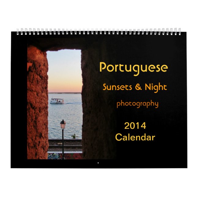 Portugisisk solnedgångkalender 2014 för LG Kalender (Omslag)