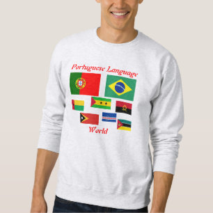 Portugisisk språkvärldströja lång ärmad tröja