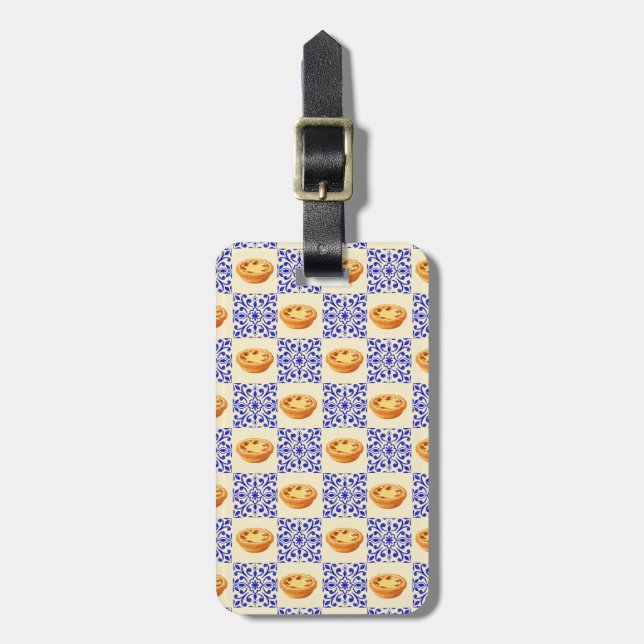 Portugisisk Tårta och Kakel Bagagebricka (Vertikal Framsida)