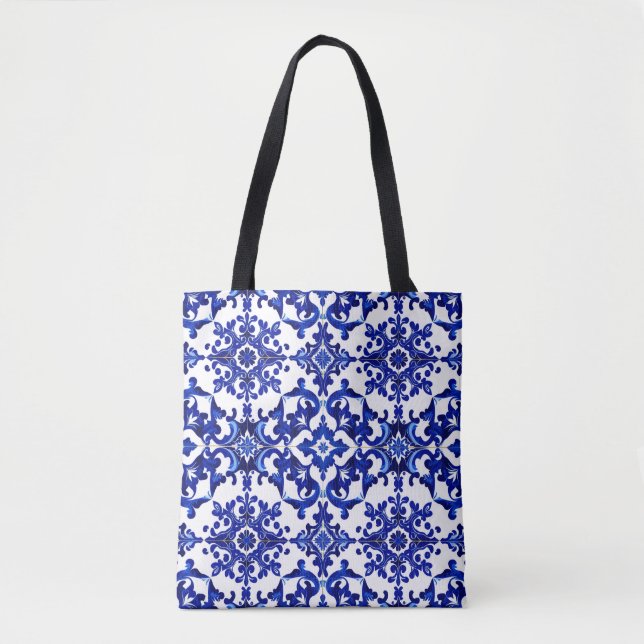 portugisisk totebag med rullverk tygkasse (Framsida)