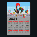 Portugisisk Tupp-jul 2024<br><div class="desc">Denna jul illustrerade en kalender som fångar den festliga andan med ett sött portugisiskt tupp i hjärtat. Tupp, svan, svarta fjädrar dekoreras med vita prickar, folkblommor och löv, och ett rött hjärta. I tupp kläms julbalar i handen medan han går hem längs en stenhuggare. Animerad Julklapp och julgransarna i parad...</div>