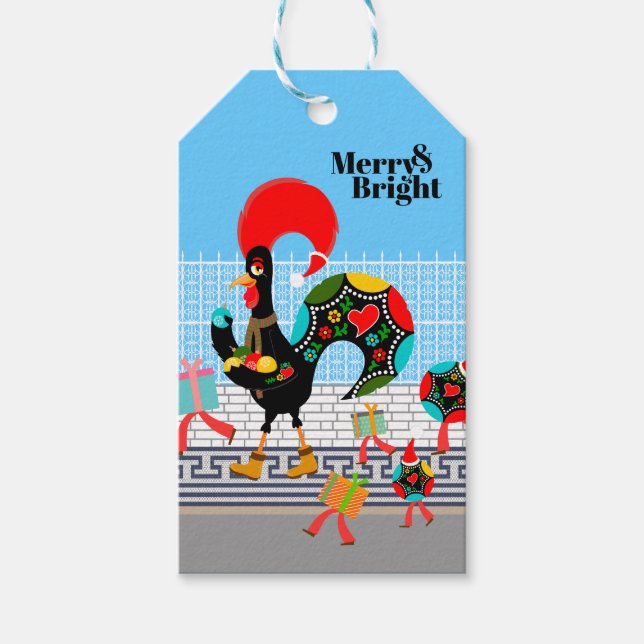 Portugisisk Tupp-jul Parad Presentetikett (Framsidan)