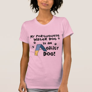 Portugisisk Twofer för hund för vattenhundAgilit T-shirt