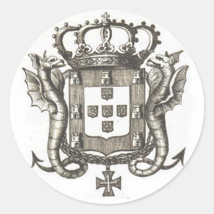 Portugisisk vapensköld runt klistermärke