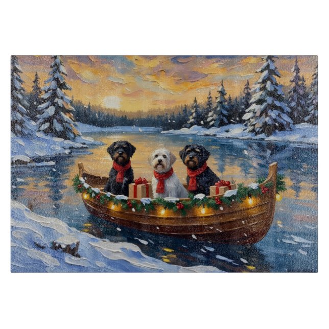 Portugisisk Vattenhund Jul Båt Semester (Framsidan)
