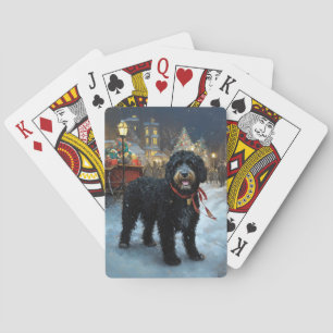 Portugisisk Vattenhund Julhögtidssäsong Casinokort