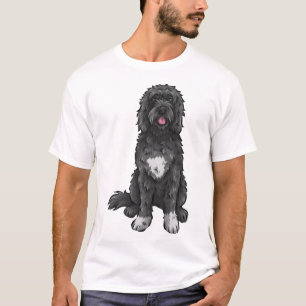 Portugisisk Vattenhund Söt Hund Konst T Shirt