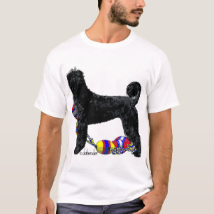 Portugisisk Vattenhund Stående med Flytline T Shirt