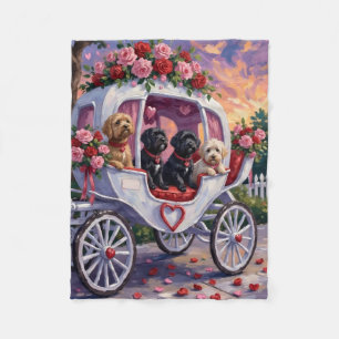 Portugisisk Vattenhund Valentine's Day Fleecefilt