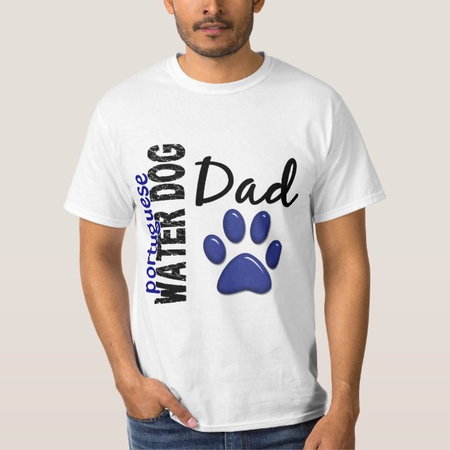 Portugisisk vattenhundpappa 2 tee shirt (Framsida)
