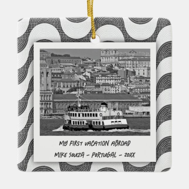 Portugisisk vinkar delsten Första vaccinationen Julgransprydnad Keramik (Framsida)