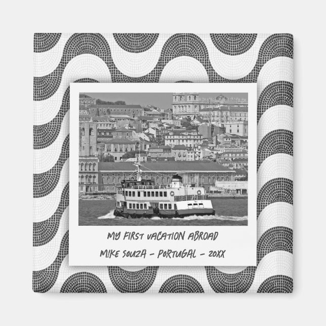 Portugisisk vinkar delsten Första vaccinationen Magnet (Framsidan)