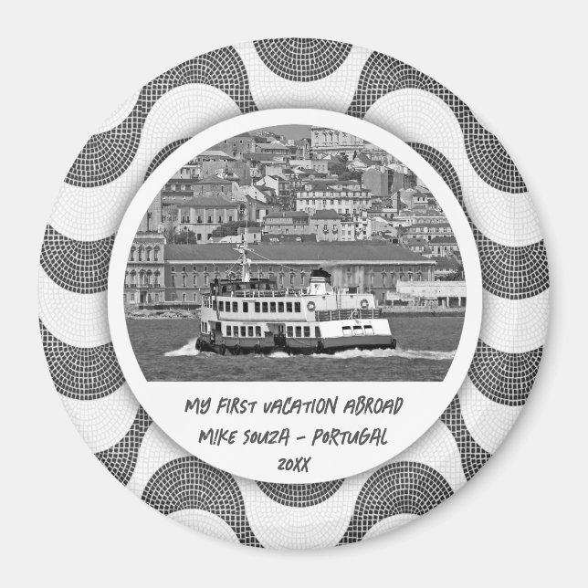 Portugisisk vinkar delsten Första vaccinationen Magnet (Framsidan)