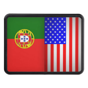 Portugisiska amerikanska flaggor dragkroksskydd