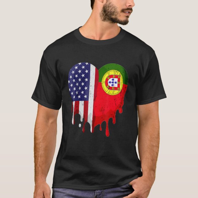 Portugisiska arvsmassan Portugal, Flagga H T Shirt (Framsida)
