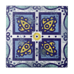 Portugisiska Azule Ceramic Tile Kakelplatta