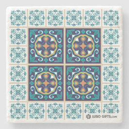 Portugisiska Azulejo belägger med tegel Underlägg Sten