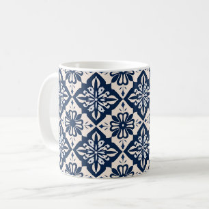 Portugisiska Azulejo Blue och White Kaffemugg