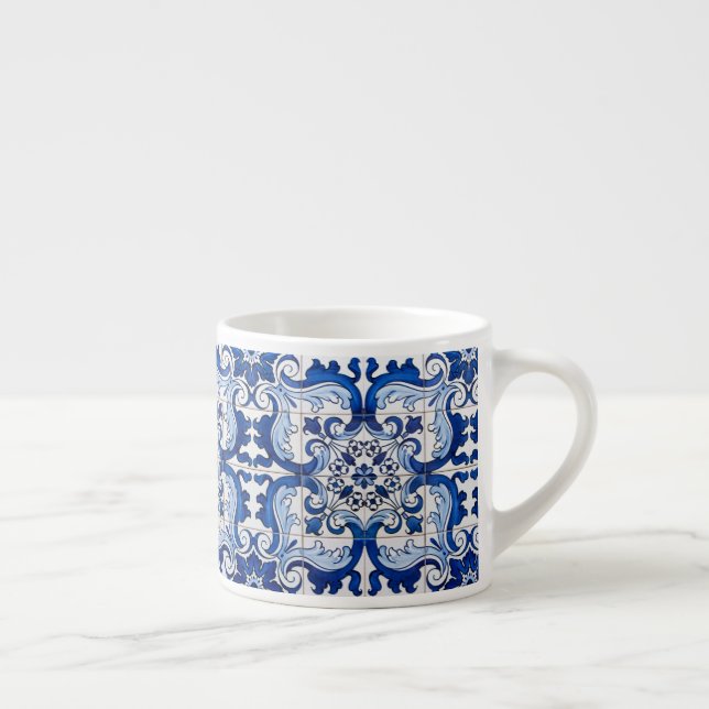 Portugisiska Azulejo Mönster Espressomugg (Höger)
