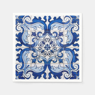 Portugisiska Azulejo Vintage Pappersservett