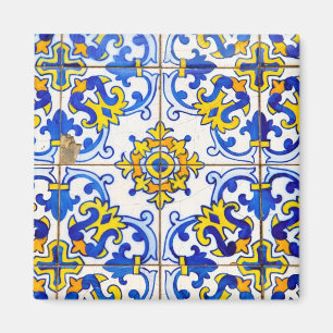 Portugisiska Azulejos Ceramic Tile Magnet