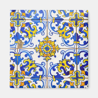 Portugisiska Azulejos Ceramic Tile Magnet