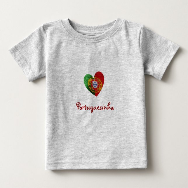 Portugisiska: baby hjärta och flagga tröja (Framsida)