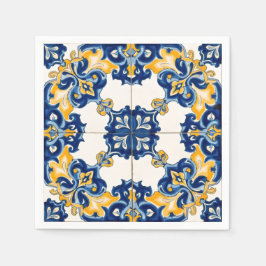 Portugisiska blå Azulejo pappersservetter