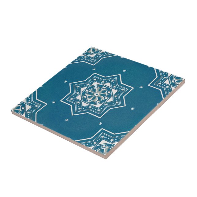 Portugisiska blå Azulejos Tile Mönster Kakelplatta (Sidan)