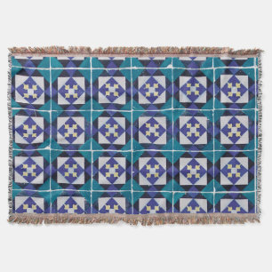 Portugisiska brickor - Azulejo Diamond Geometric Filt