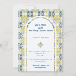 Portugisiska brickor för familjeåterförening inbjudningar