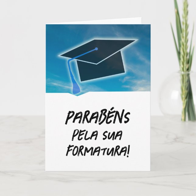 Portugisiska Cartão Parabéns pela sua Formatura Kort (Framsida)