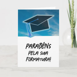 Portugisiska Cartão Parabéns pela sua Formatura Kort