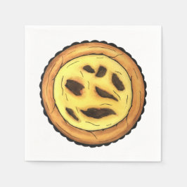 Portugisiska Custard Egg Tart Pastel Pastéis de Na Pappersservett