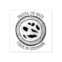 Portugisiska Custard Egg Tart Pastel Pastéis de Na Stämpel