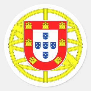 Portugisiska Emblem Runt Klistermärke
