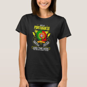 Portugisiska Flagga 3 sidor Portugal T Shirt