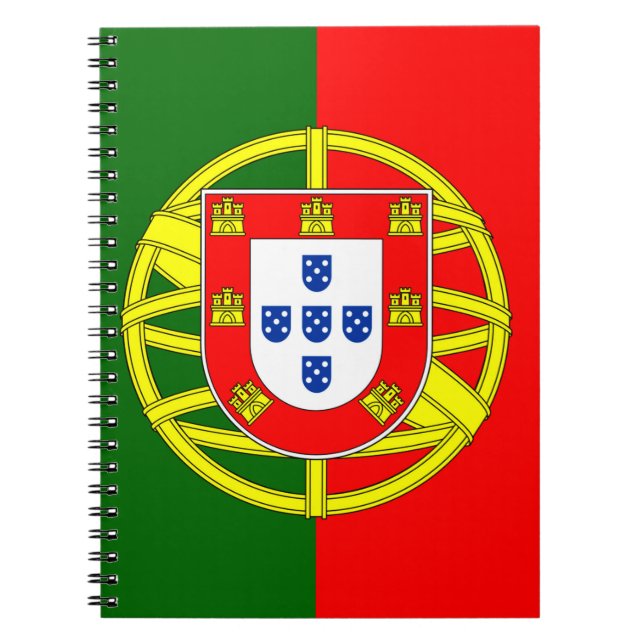 Portugisiska Flagga Anteckningsbok (Framsidan)