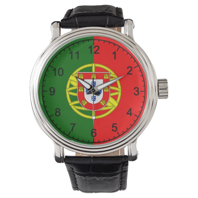 Portugisiska Flagga Armbandsur (Framsida)