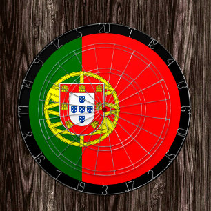Portugisiska Flagga Dartboard och Portugal/speltav Darttavla