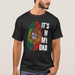 Portugisiska Flagga Dna Fingerprint Portugal T Shirt